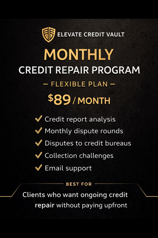 Monthly Credit Repair Program