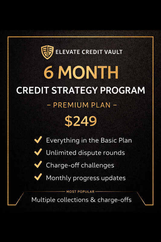 6 Month Credit Strategy Program – Premium Plan